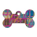 Colorful shapes texture                                                   Dog Tag Bone (One Side)