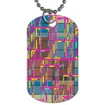 Colorful shapes texture                                                   Dog Tag (One Side)