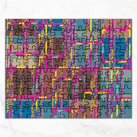 Colorful shapes texture                                                   Jigsaw Puzzle (Rectangular) from ArtsNow.com Front