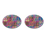 Colorful shapes texture                                                   Cufflinks (Oval)