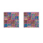 Colorful shapes texture                                                   Cufflinks (Square)