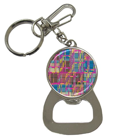 Colorful shapes texture                                                   Bottle Opener Key Chain from ArtsNow.com Front