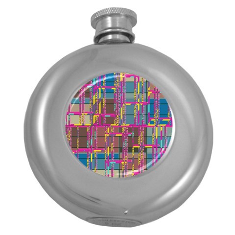 Colorful shapes texture                                                   Hip Flask (5 oz) from ArtsNow.com Front