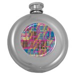 Colorful shapes texture                                                   Hip Flask (5 oz)