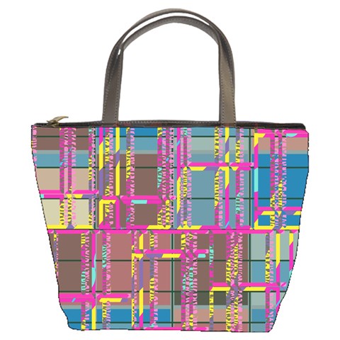 Colorful shapes texture                                                   Bucket Bag from ArtsNow.com Front