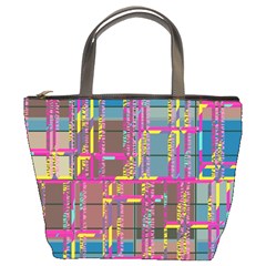 Colorful shapes texture                                                   Bucket Bag from ArtsNow.com Front