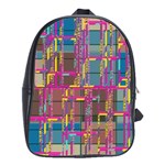 Colorful shapes texture                                                   School Bag (Large)