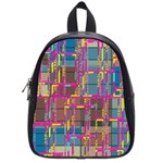 Colorful shapes texture                                                   School Bag (Small)