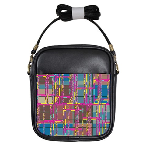 Colorful shapes texture                                                   Girls Sling Bag from ArtsNow.com Front