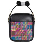 Colorful shapes texture                                                   Girls Sling Bag