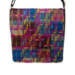 Colorful shapes texture                                                   Flap Closure Messenger Bag (L)