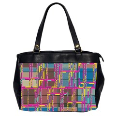 Colorful shapes texture                                                   Oversize Office Handbag (2 Sides) from ArtsNow.com Front