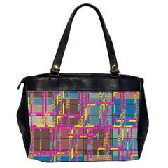 Colorful shapes texture                                                   Oversize Office Handbag (2 Sides) from ArtsNow.com Back