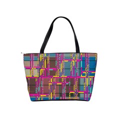 Colorful shapes texture                                                   Classic Shoulder Handbag from ArtsNow.com Back