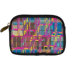 Colorful shapes texture                                                   Digital Camera Leather Case from ArtsNow.com Front