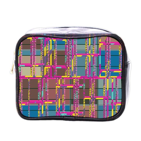 Colorful shapes texture                                                   Mini Toiletries Bag (One Side) from ArtsNow.com Front