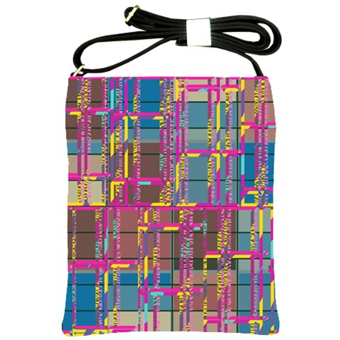 Colorful shapes texture                                                   Shoulder Sling Bag from ArtsNow.com Front