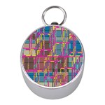 Colorful shapes texture                                                   Silver Compass (Mini)