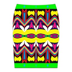 Colorful shapes                                                  Midi Wrap Pencil Skirt from ArtsNow.com Back