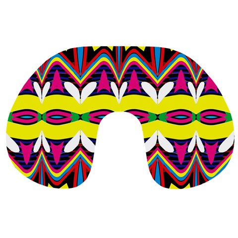 Colorful shapes                                                   Travel Neck Pillow from ArtsNow.com Front