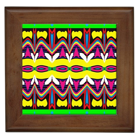 Colorful shapes                                                   Framed Tile from ArtsNow.com Front