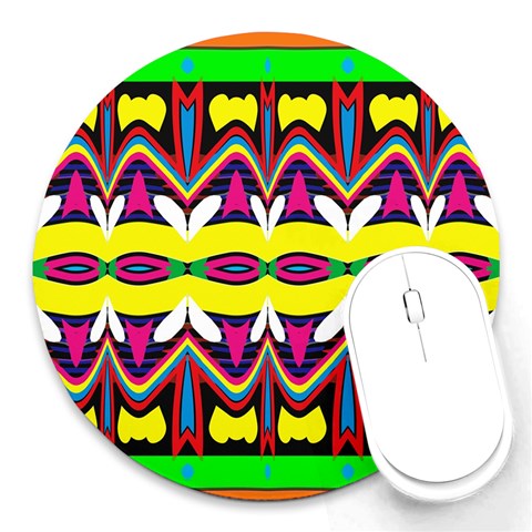 Colorful shapes                                                   Round Mousepad from ArtsNow.com Front