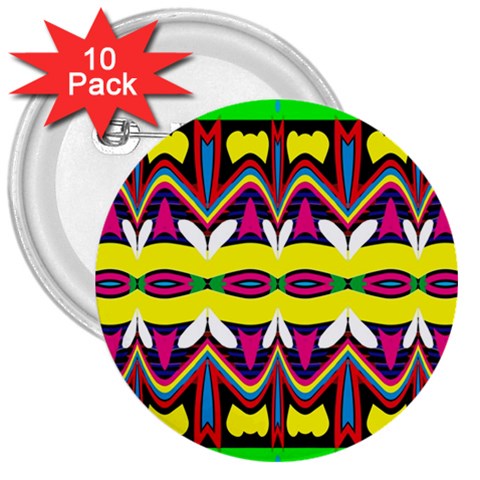 Colorful shapes                                                   3  Button (10 pack) from ArtsNow.com Front