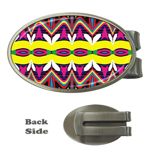 Colorful shapes                                                   Money Clip (Oval) from ArtsNow.com Front