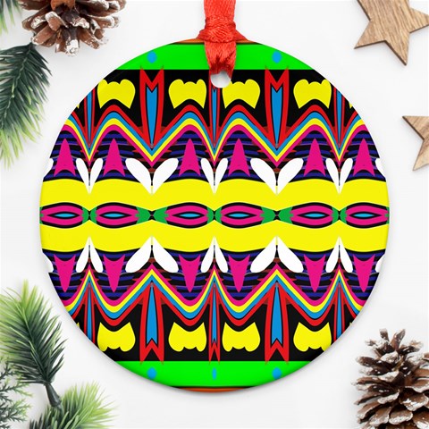 Colorful shapes                                                   Ornament (Round) from ArtsNow.com Front