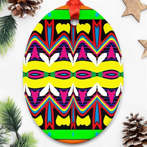 Colorful shapes                                                   Ornament (Oval) from ArtsNow.com Front