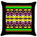 Colorful shapes                                                   Throw Pillow Case (Black)