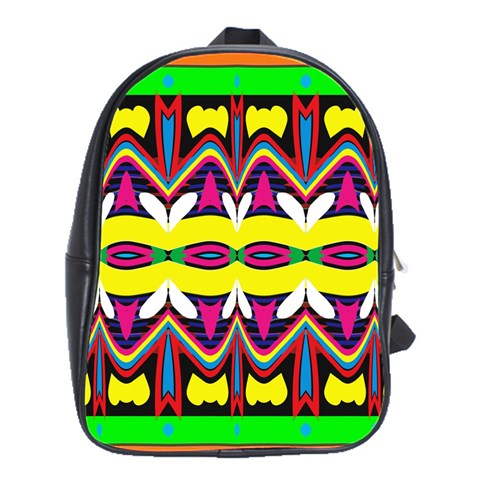 Colorful shapes                                                   School Bag (Large) from ArtsNow.com Front