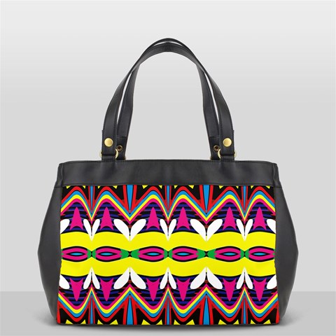 Colorful shapes                                                   Oversize Office Handbag (2 Sides) from ArtsNow.com Front