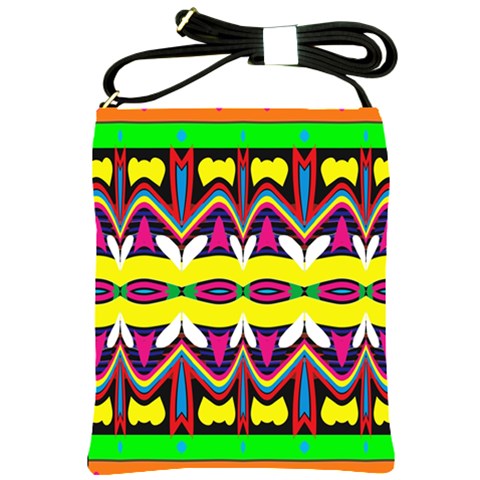 Colorful shapes                                                   Shoulder Sling Bag from ArtsNow.com Front