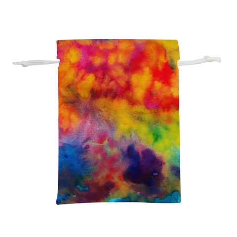 Colorful watercolors texture                                                Lightweight Drawstring Pouch (L) from ArtsNow.com Front