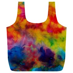 Colorful watercolors texture                                               Full Print Recycle Bag (XXL) from ArtsNow.com Front