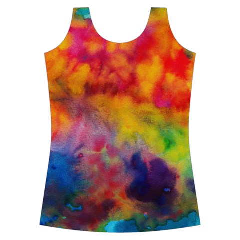 Colorful watercolors texture                                                   Criss cross Back Tank Top from ArtsNow.com Front