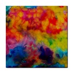 Colorful watercolors texture                                                    Tile Coaster