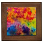 Colorful watercolors texture                                                    Framed Tile