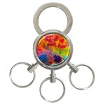 Colorful watercolors texture                                                    3-Ring Key Chain