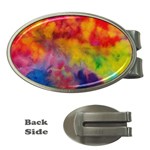 Colorful watercolors texture                                                    Money Clip (Oval)