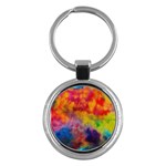 Colorful watercolors texture                                                    Key Chain (Round)