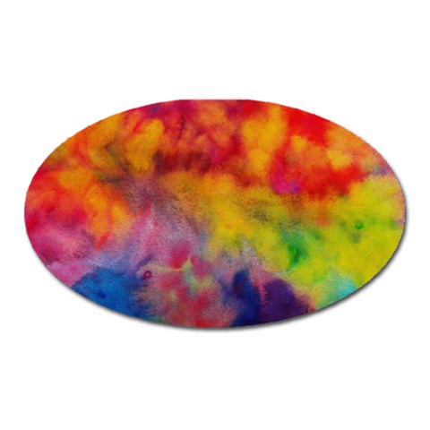 Colorful watercolors texture                                                    Magnet (Oval) from ArtsNow.com Front