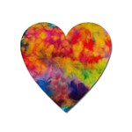 Colorful watercolors texture                                                    Magnet (Heart)