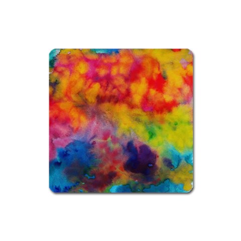 Colorful watercolors texture                                                    Magnet (Square) from ArtsNow.com Front