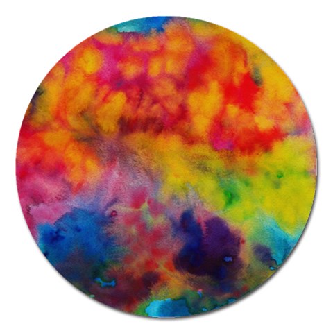 Colorful watercolors texture                                                    Magnet 5  (Round) from ArtsNow.com Front