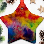 Colorful watercolors texture                                                    Ornament (Star)