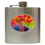 Colorful watercolors texture                                                    Hip Flask (6 oz)