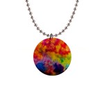 Colorful watercolors texture                                                    1  Button Necklace