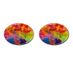 Colorful watercolors texture                                                    Cufflinks (Oval)